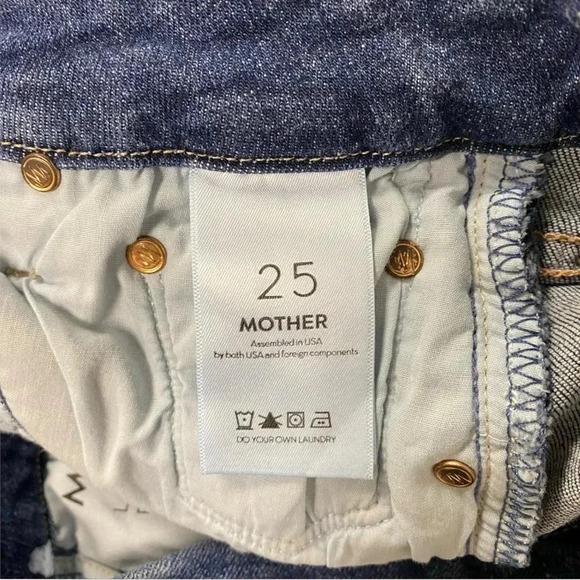 MOTHER Girl CrushThe Looker Ankle Fray Jeans Size 25 - Picture 8 of 16